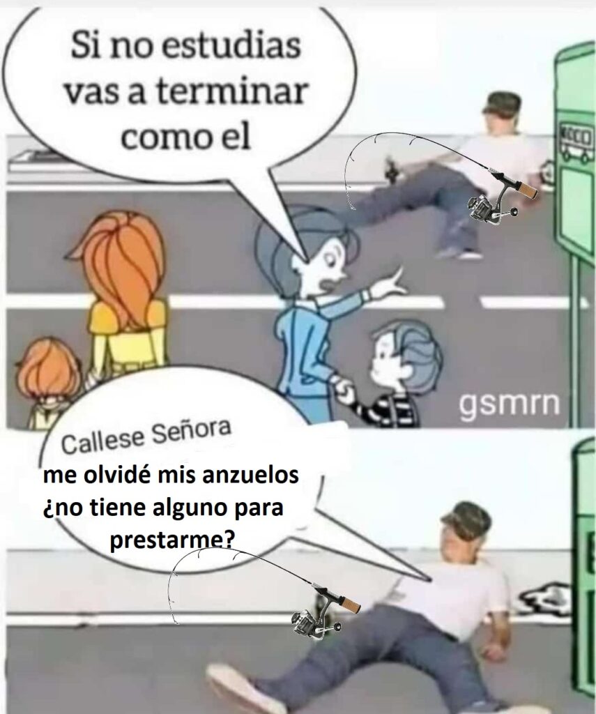 llevar las cosas de pesca y no olvidarte es importante